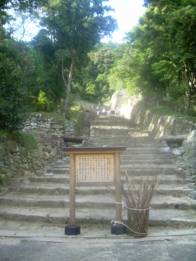 dscn0722.jpg - We climbed these stairs to reach the ruins of Azuchi Castle.