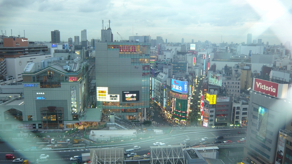 P1020835.JPG - This is a view out of a tall mall-type building in Shinjuku.