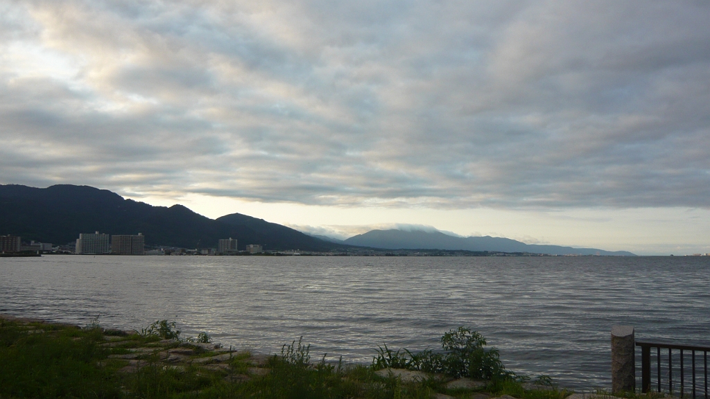 P1020851.JPG - The southern tip of Lake Biwa