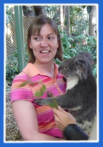 Jessie with Minx the Koala