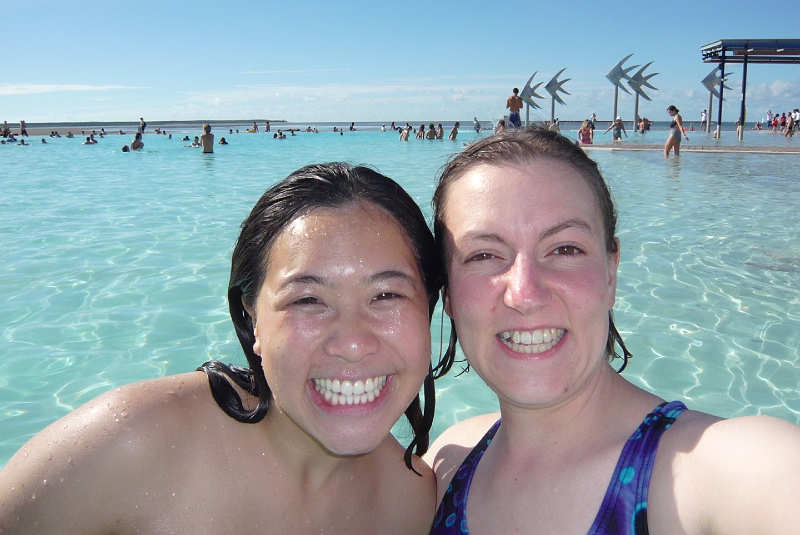 p1010055.jpg - Myra and me, enjoying the lagoon.