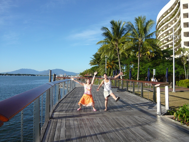 p1010163.jpg - Me and Myra, attempting to jump in the air for a shot.  This wasn't what we were going for but I still like this picture.