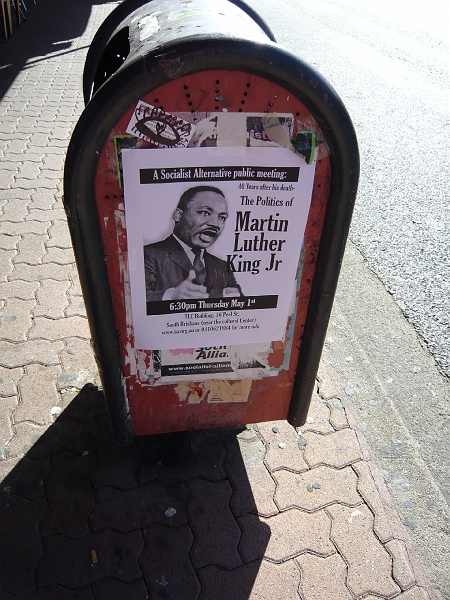 p1010320.jpg - I thought it was neat that MLK Jr. is on the side of a mailbox on the other side of the world.