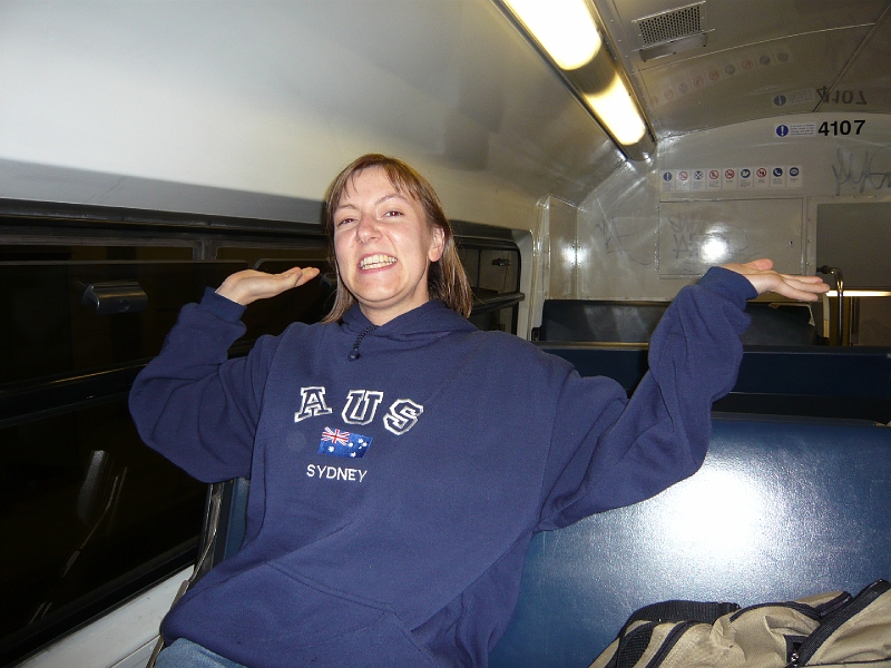 p1010677.jpg - A happy Jessie on the CityRail.