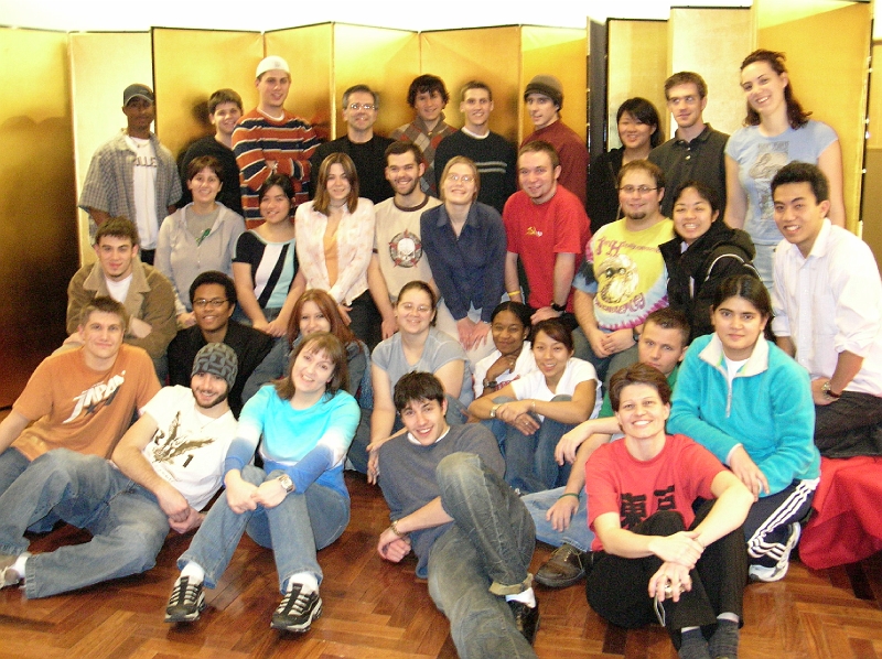 group-tokyo2.jpg - The US Pavilion Guide Team!  We left the States on January 1, 2005.  This is us shortly after our arrival in Tokyo.  (I'm the third from the left in the front.)